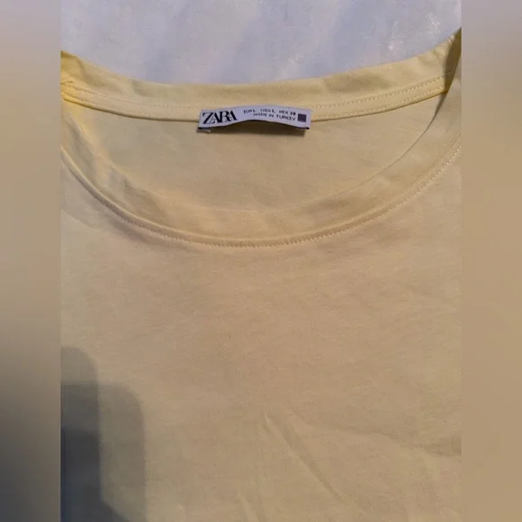 Zara Light Yellow T-Shirt - Picture 2 of 6